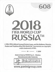 2018 Panini FIFA World Cup: Russia 2018 Stickers (Black/Gray Backs, Made in Italy) #608 Karol Linetty Back