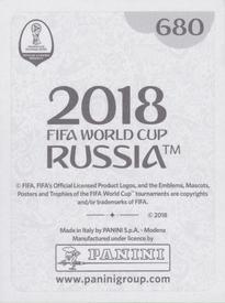 2018 Panini FIFA World Cup: Russia 2018 Stickers (Black/Gray Backs, Made in Italy) #680 Pele Back