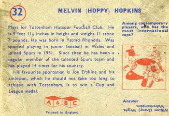 1958-59 A&BC Chewing Gum #32 Mel Hopkins Back