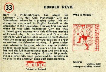 1958-59 A&BC Chewing Gum #33 Don Revie Back