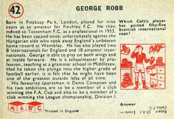 1958-59 A&BC Chewing Gum #42 George Robb Back