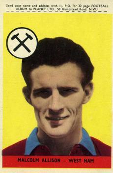 1958-59 A&BC Chewing Gum #39 Malcolm Allison Front