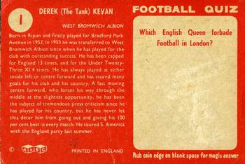 1959-60 A&BC Chewing Gum #1 Derek Kevan Back