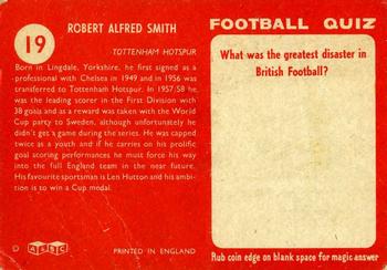 1959-60 A&BC Chewing Gum #19 Bobby Smith Back