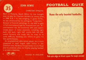 1959-60 A&BC Chewing Gum #35 John Hewie Back