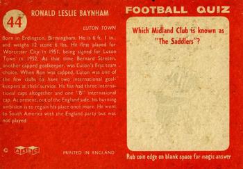 1959-60 A&BC Chewing Gum #44 Ron Baynham Back