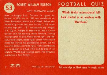 1959-60 A&BC Chewing Gum #53 Bobby Robson Back