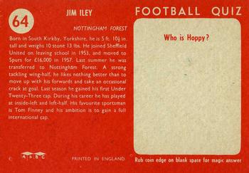 1959-60 A&BC Chewing Gum #64 Jim Iley Back