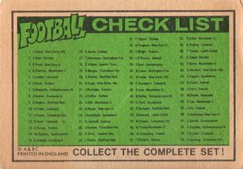 1969-70 A&BC Chewing Gum #NNO Top Stars (A. Ball / R. Hunt / B. Charlton) Back