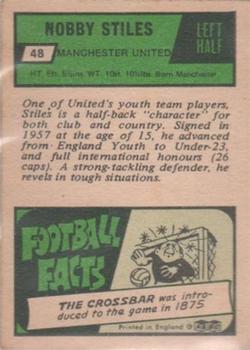 1969-70 A&BC Chewing Gum #48 Nobby Stiles Back