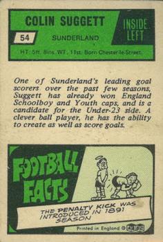 1969-70 A&BC Chewing Gum #54 Colin Suggett Back