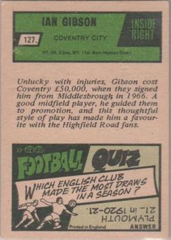1969-70 A&BC Chewing Gum #127 Ian Gibson Back