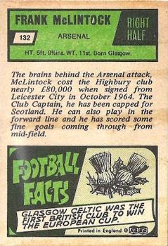 1969-70 A&BC Chewing Gum #132 Frank McLintock Back