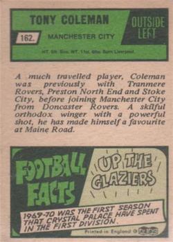 1969-70 A&BC Chewing Gum #162 Tony Coleman Back