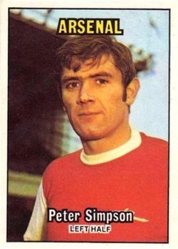 1970-71 A&BC Chewing Gum #15 Peter Simpson Front