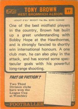 1970-71 A&BC Chewing Gum #77 Tony Brown Back
