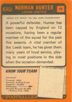 1970-71 A&BC Chewing Gum #79 Norman Hunter Back