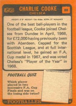 1970-71 A&BC Chewing Gum #88 Charlie Cooke Back