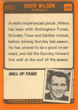 1970-71 A&BC Chewing Gum #255 David Wilson Back