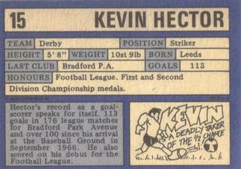 1973-74 A&BC Chewing Gum #15 Kevin Hector Back