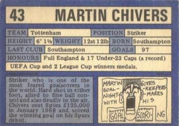 1973-74 A&BC Chewing Gum #43 Martin Chivers Back