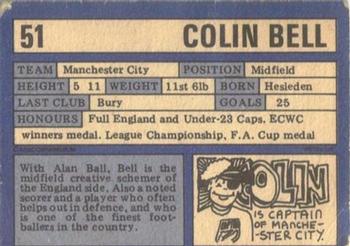 1973-74 A&BC Chewing Gum #51 Colin Bell Back