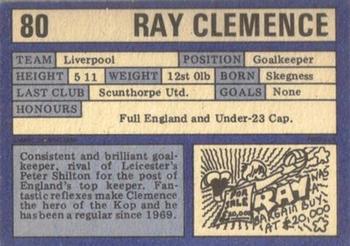 1973-74 A&BC Chewing Gum #80 Ray Clemence Back