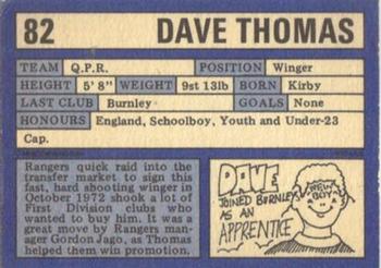 1973-74 A&BC Chewing Gum #82 Dave Thomas Back