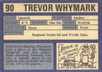 1973-74 A&BC Chewing Gum #90 Trevor Whymark Back
