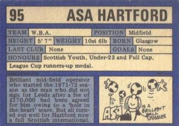 1973-74 A&BC Chewing Gum #95 Asa Hartford Back