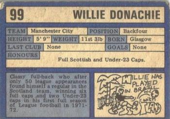 1973-74 A&BC Chewing Gum #99 Willie Donachie Back
