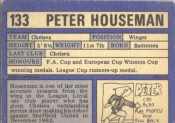 1973-74 A&BC Chewing Gum #133 Peter Houseman Back