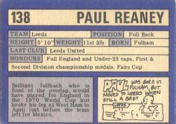 1973-74 A&BC Chewing Gum #138 Paul Reaney Back