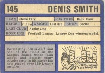 1973-74 A&BC Chewing Gum #145 Denis Smith Back