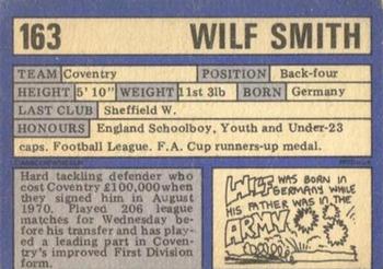 1973-74 A&BC Chewing Gum #163 Wilf Smith Back