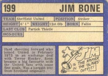 1973-74 A&BC Chewing Gum #199 Jimmy Bone Back