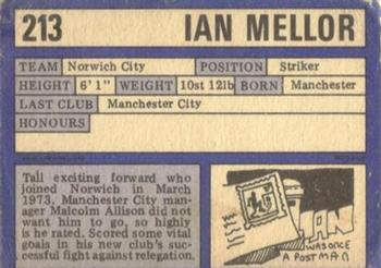 1973-74 A&BC Chewing Gum #213 Ian Mellor Back