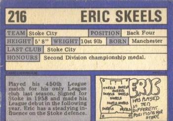 1973-74 A&BC Chewing Gum #216 Eric Skeels Back