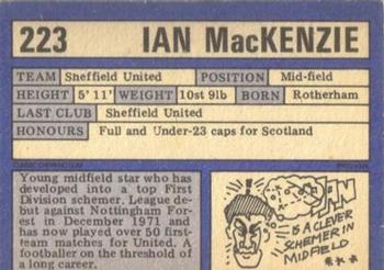 1973-74 A&BC Chewing Gum #223 Ian MacKenzie Back