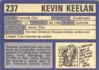 1973-74 A&BC Chewing Gum #237 Kevin Keelan Back