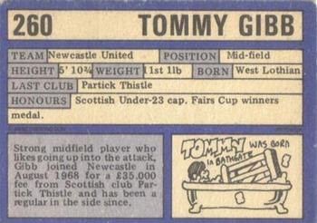 1973-74 A&BC Chewing Gum #260 Tommy Gibb Back