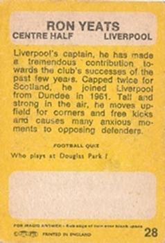 1968-69 A&BC Footballer (Scottish) #28 Ron Yeats Back