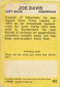 1968-69 A&BC Footballer (Scottish) #41 Joe Davis Back