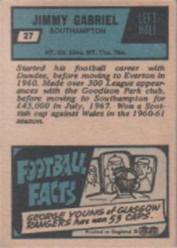 1969-70 A&BC Footballer (Scottish) #27 Jimmy Gabriel Back