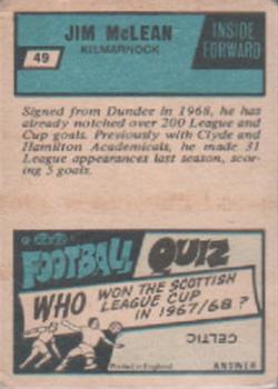 1969-70 A&BC Footballer (Scottish) #49 Jim McLean Back