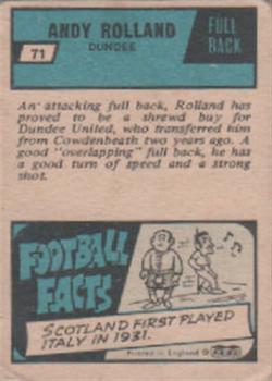 1969-70 A&BC Footballer (Scottish) #71 Andy Rolland Back