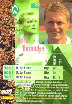 1995-96 Panini Bundesliga #32 Ulrich Borowka Back