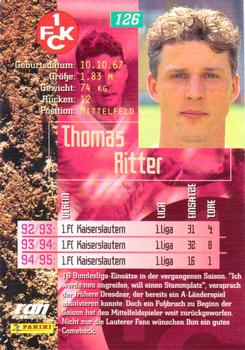 1995-96 Panini Bundesliga #126 Thomas Ritter Back
