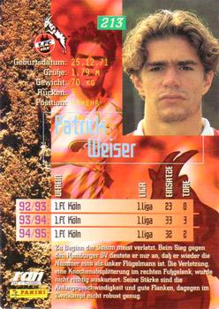 1995-96 Panini Bundesliga #213 Patrick Weiser Back