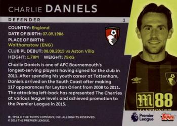 2018 Topps Platinum Premier League #1 Charlie Daniels Back